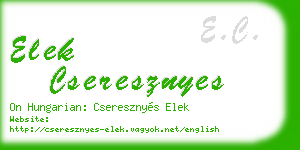 elek cseresznyes business card